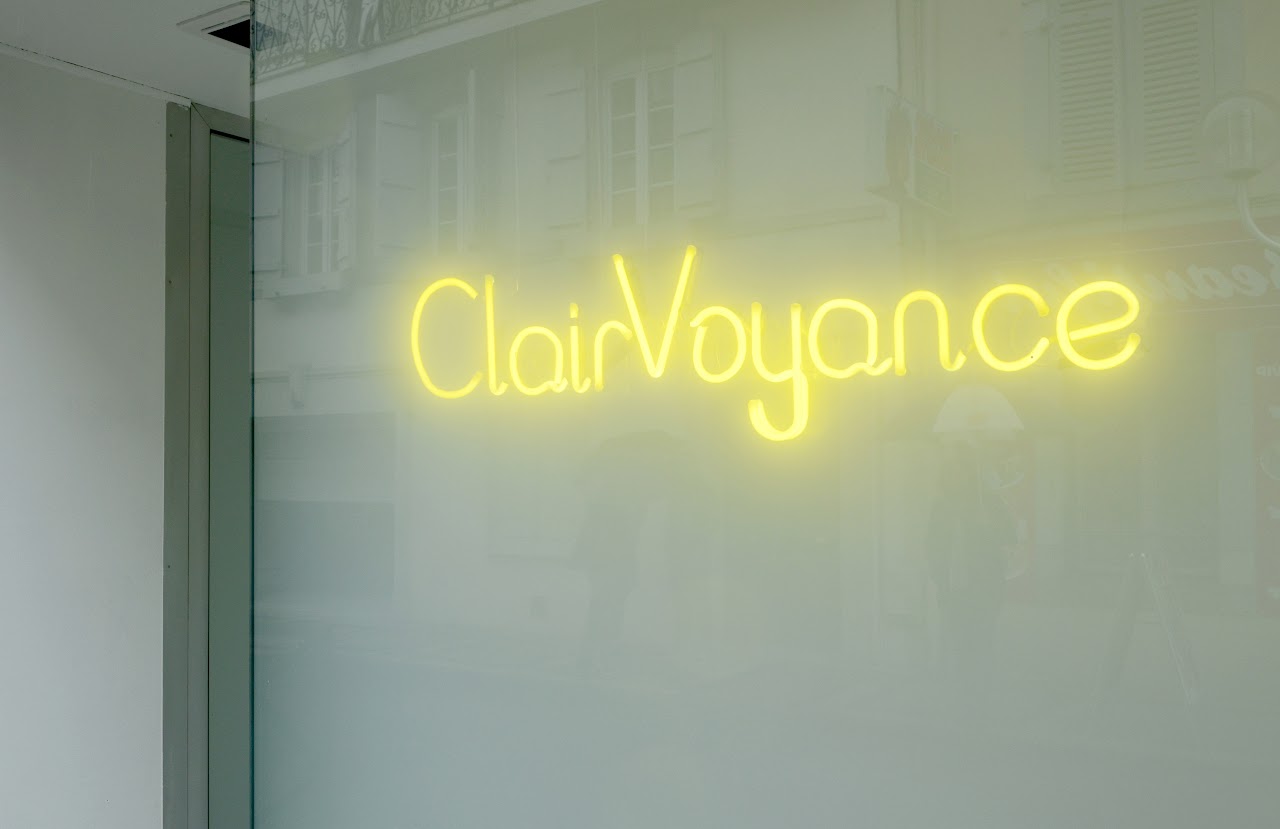 Laurent Lacotte, Mots, Néon, Vitrine, Le Parvis Centre d'Art, Magali Gentet, Clairvoyance